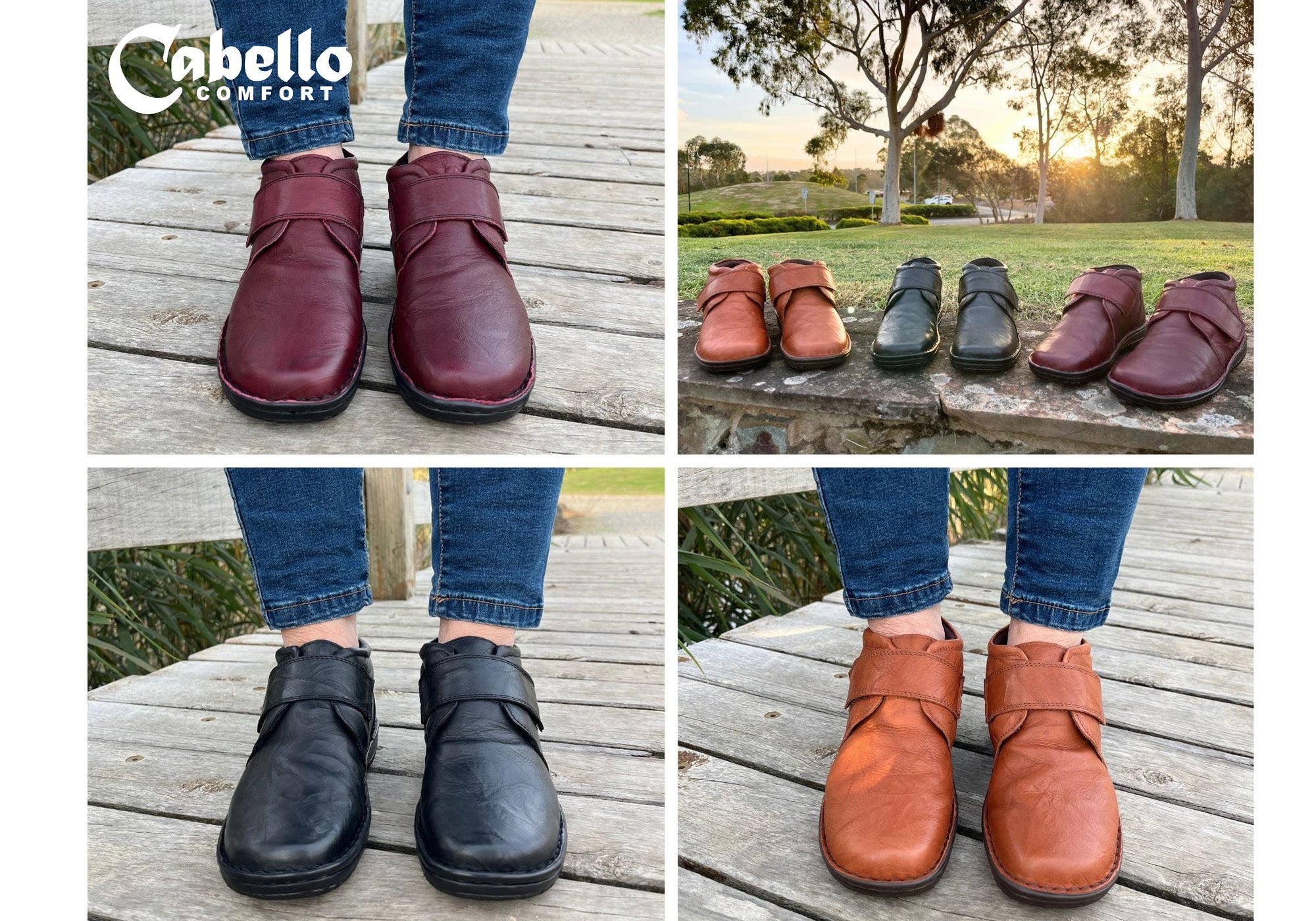 Cabello Comfort 5240-27 Womens Wide Fit Comfortable Leather Boots