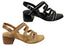 Born Sofia Womens Leather Mid Heel Sandals With Comfortable Footbed