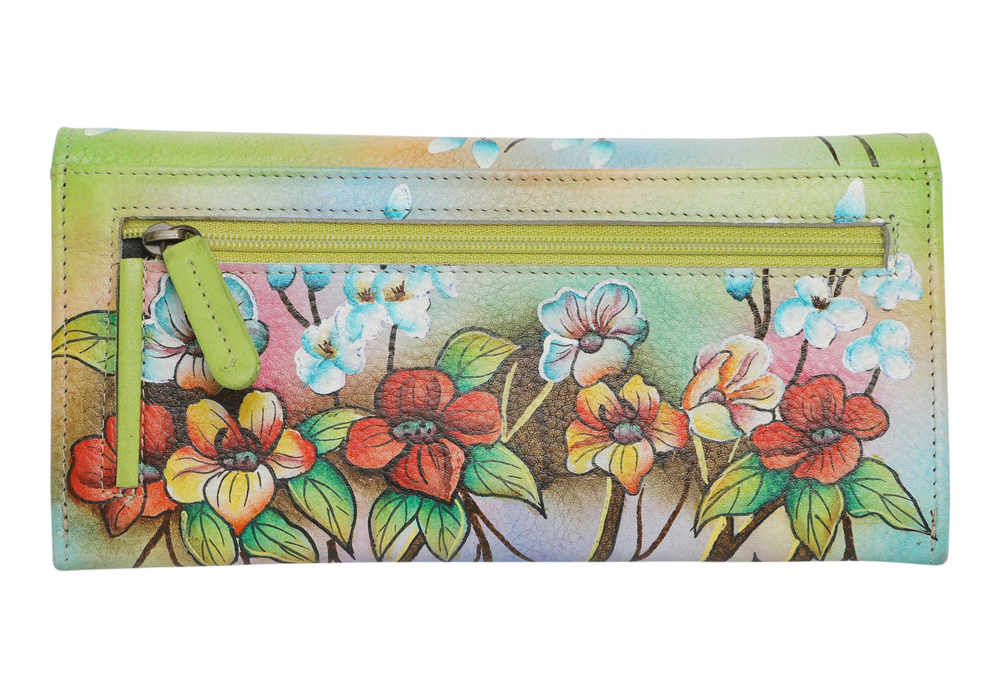 Modapelle Womens Leather Hand Painted Wallet 3162