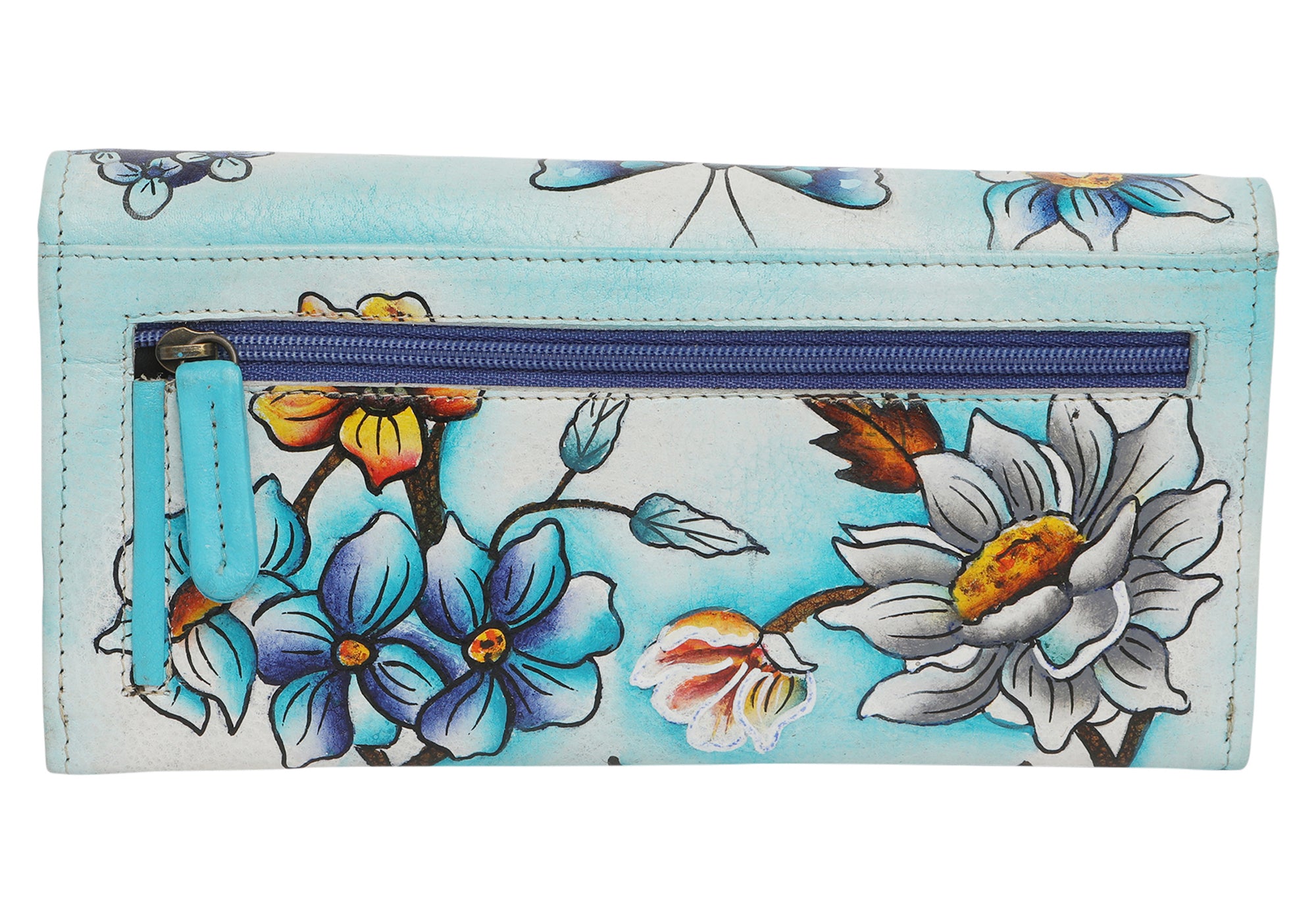 Modapelle Womens Leather Hand Painted Wallet 3162