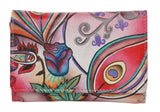 Modapelle Womens Leather Hand Painted Wallet 3190