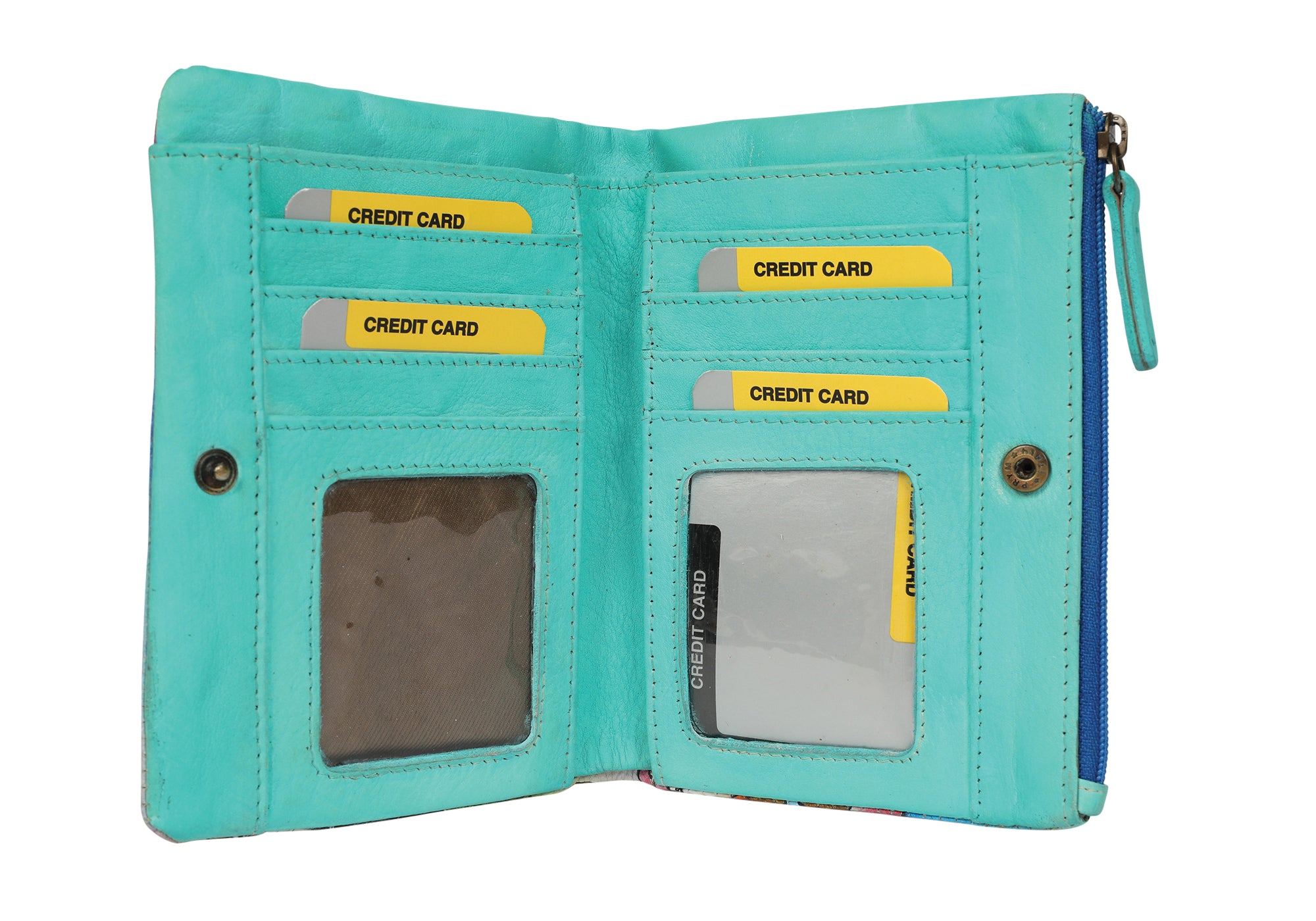 Modapelle Womens Leather Hand Painted Wallet 3238