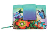 Modapelle Womens Leather Hand Painted Wallet 3239