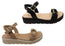 Softli Ebony Womens Brazilian Sandals With Comfortable Footbed
