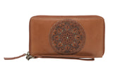 Modapelle Womens Leather Zip Wallet 7861