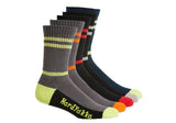 10 Pairs of Hard Yakka Cotton Rick Crew Sock (10 PACK) Multi Colours