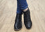 Hush Puppies Chalet Womens Comfortable Black Leather Ankle Boots