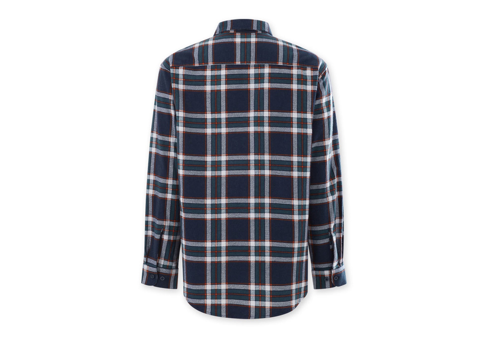 Navy Orange Check