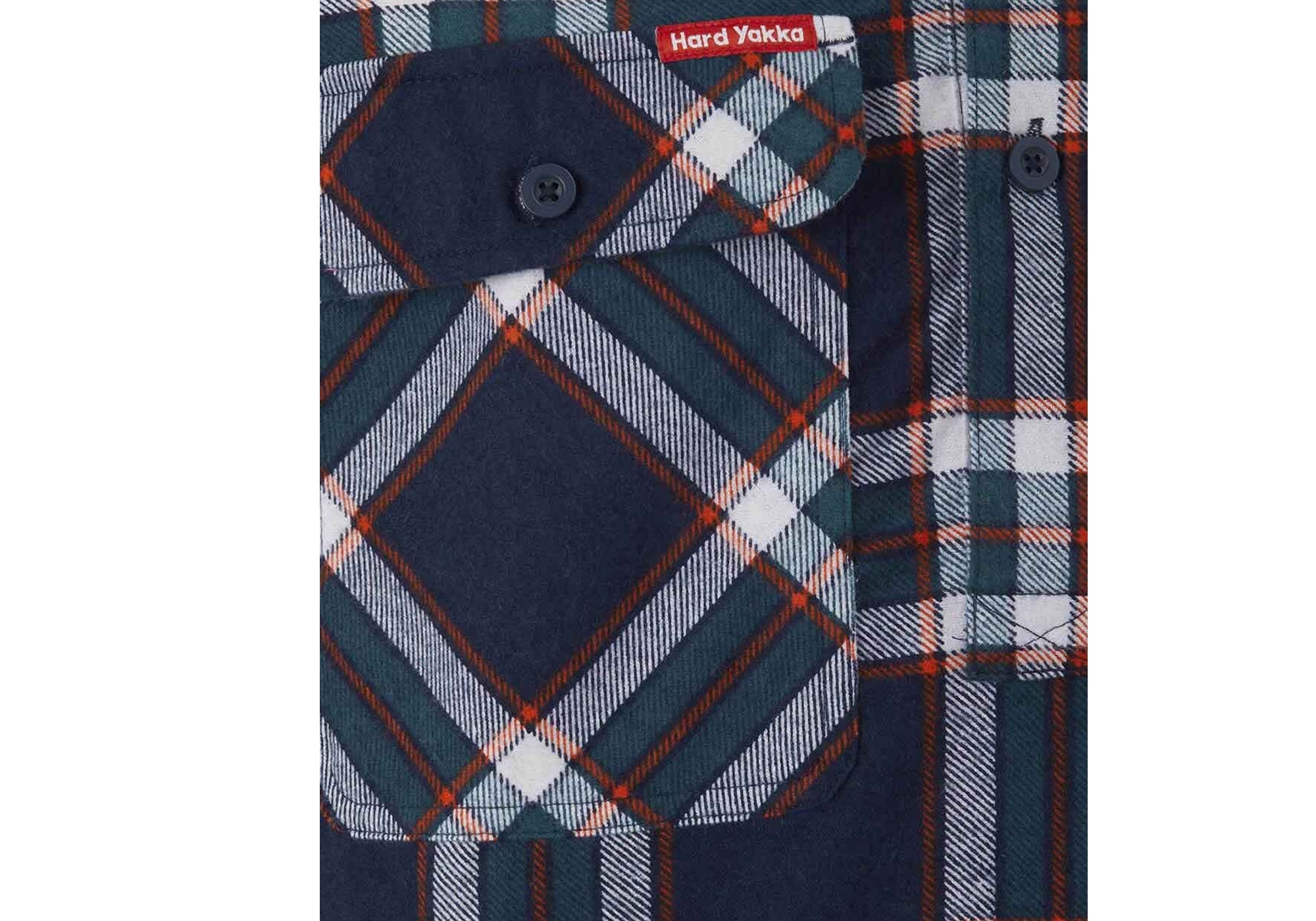Navy Orange Check