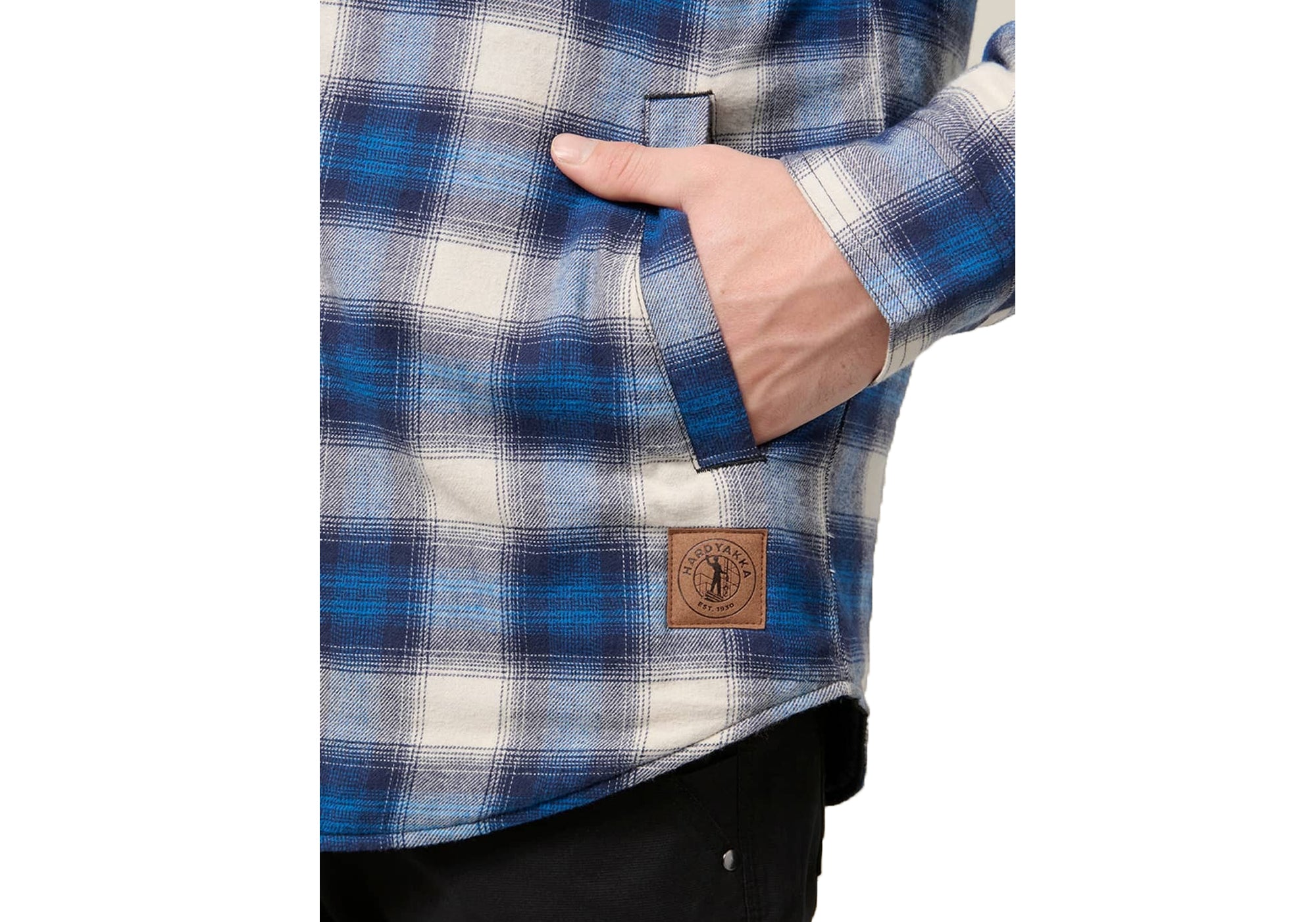 Hard Yakka Mens Heritage Quilted Flannel Hoddie Shacket