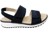 Caprice Adelina Womens Comfortable Wide Fit Leather Adjustable Sandals
