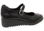 Comfortiva Debbie Womens Leather Wide Fit Wedge Mary Jane Shoes
