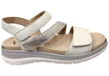 Caprice Angie Womens Comfortable Wide Fit Leather Adjustable Sandals