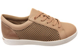 Homyped Womens Lotti Lace Lace Up Leather Wide Fit Casual Shoes