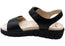 Caprice Atta Womens Comfort Extra Wide Fit Leather Adjustable Sandals