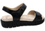 Caprice Atta Womens Comfort Extra Wide Fit Leather Adjustable Sandals
