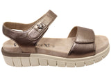 Caprice Atta Womens Comfort Extra Wide Fit Leather Adjustable Sandals