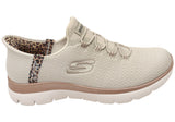 Skechers Womens Slip Ins Summits Leopard Chic Shoes