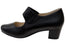 Caprice Bridie Womens Comfortable Extra Wide Fit Leather Pumps Heels