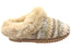 Dearfoams Womens Comfortable Hannah Festive Knit Clog Slippers