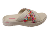 Skechers Womens GOWalk Flex Blossoms Comfortable Slides Sandals