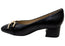 Caprice Brielle Womens Comfortable Wide Fit Leather Mid Heel Pumps