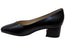 Caprice Drucilia Womens Comfortable Wide Fit Leather Mid Heel Pumps