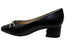 Caprice Donnar Womens Comfortable Wide Fit Leather Mid Heel Pumps