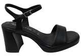 Tamaris Candece Womens Comfortable Leather Platform Heeled Sandals