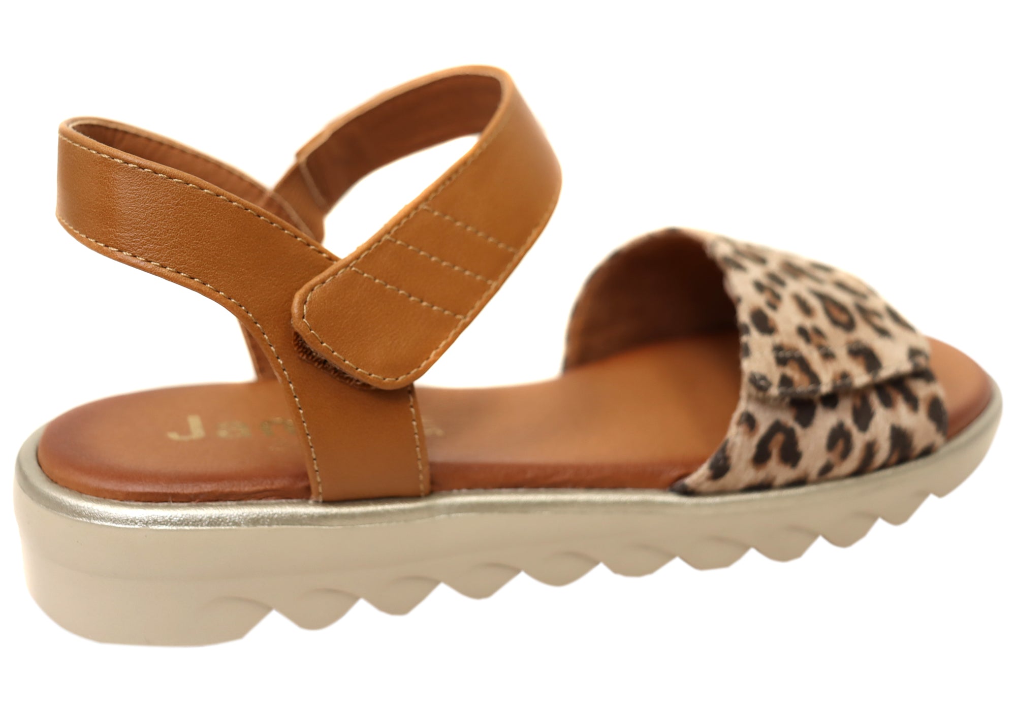 Jana Amena Womens Wide Fit Comfortable Sandals With Cushioned Footbed