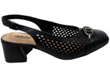 Dakota Daphne Womens Brazilian Sling Back Heels With Comfort Footbed
