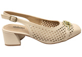 Dakota Daphne Womens Brazilian Sling Back Heels With Comfort Footbed
