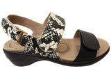 Homyped Womens Savannah Twin Comfortable Extra Wide Leather Sandals