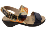 Homyped Womens Savannah Twin Comfortable Extra Wide Leather Sandals