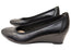 Tamaris Alice Womens Comfortable Black Leather Wedge Shoes