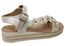 Grosby Farrah Kids Girls Comfortable Sandals White Shimmer
