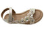 Grosby Farrah Kids Girls Comfortable Sandals White Shimmer