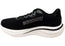 Saucony Mens Ride 19 Comfortable Wide Fit Athletic Shoes Black Silver