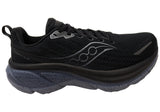 Saucony Mens Hurricane 25 Comfortable Athletic Shoes Black Shadow