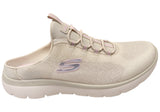 Skechers Womens Summits Simply Sweet Comfortable Open Back Shoes