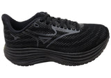 Mizuno Mens Wave Rider 29 Running Shoes Estate Black Iron Gate