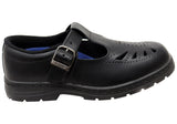 Grosby Spelling Womens Leather School Shoes