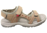 Cabello Comfort Trek Womens Leather Adjustable Strap Sandals