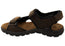 Cabello Comfort Trail Mens Leather Adjustable Strap Sandals