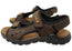 Cabello Comfort Trail Mens Leather Adjustable Strap Sandals