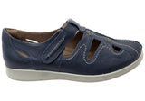 Homyped Jamima Womens Supportive Comfortable Leather Shoes Midnight