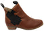 Homyped Empress Womens Supportive Leather Ankle Boots Cognac