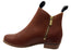 Homyped Empress Womens Supportive Leather Ankle Boots Cognac
