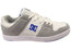 DC Shoes Mens Cure Comfortable Leather Shoes White Grey Blue