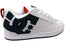 DC Shoes Mens Comfortable Leather Court Graffik Shoes White Navy Red